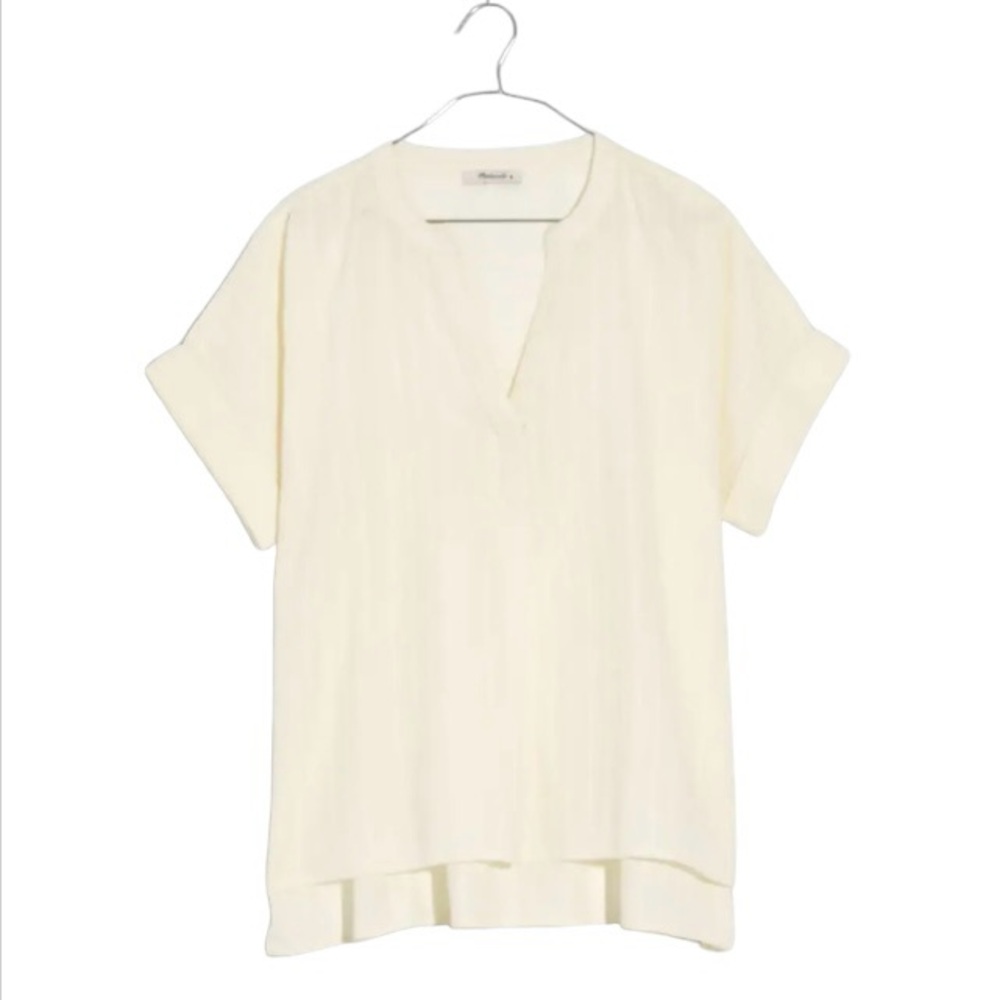 Madewell Lakeline Popover Shirt in Clip-Stripe